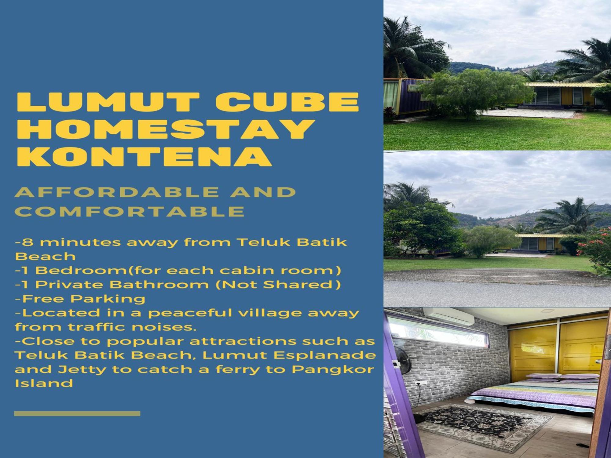 Purple Cube At Lumut Cube Homestay Kontena Buitenkant foto
